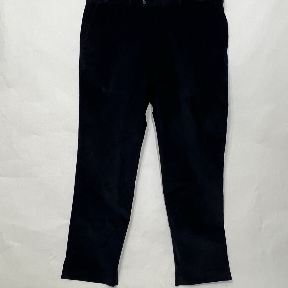 Lauren Ralph‎ Lauren Corduroy Flat Front Pants Dark Navy Men Size 40X32
